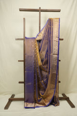 Dual Tone Blue Tissue Banarasi Silk Saree - SRDTBTBSS80