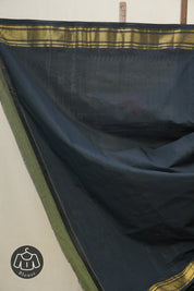 Bottle Green Cotton Paithani Saree - SRBGCPS577