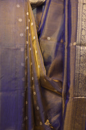 Dual Tone Blue Tissue Banarasi Silk Saree - SRDTBTBSS80