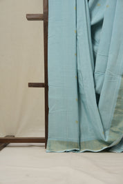 Aqua Blue Cotton Paithani Saree - SRABCPS593
