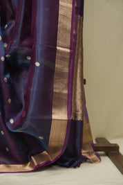 Dual Tone Purple Tissue Banarasi Silk Saree - SRDTPTBSS75