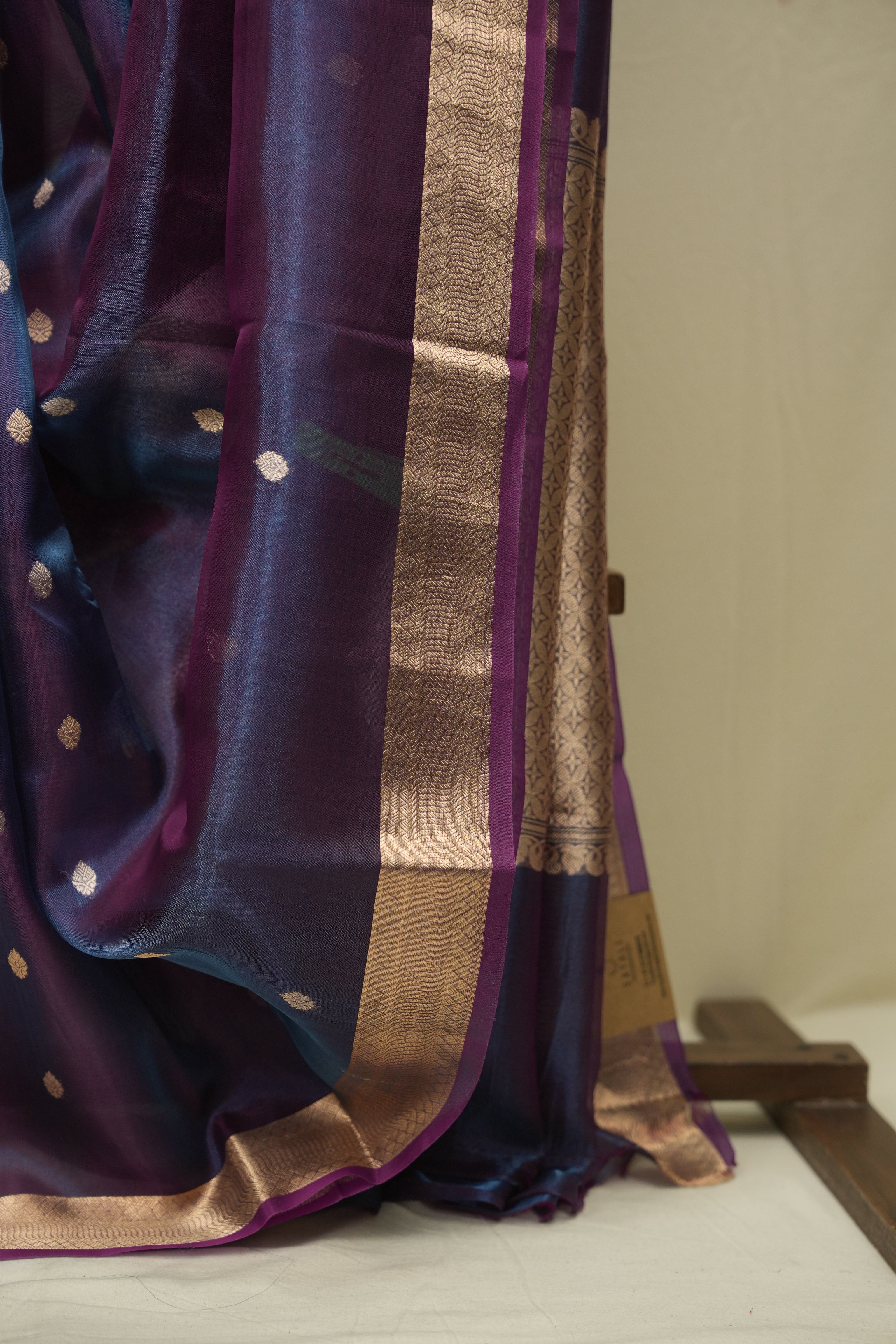 Dual Tone Purple Tissue Banarasi Silk Saree - SRDTPTBSS75