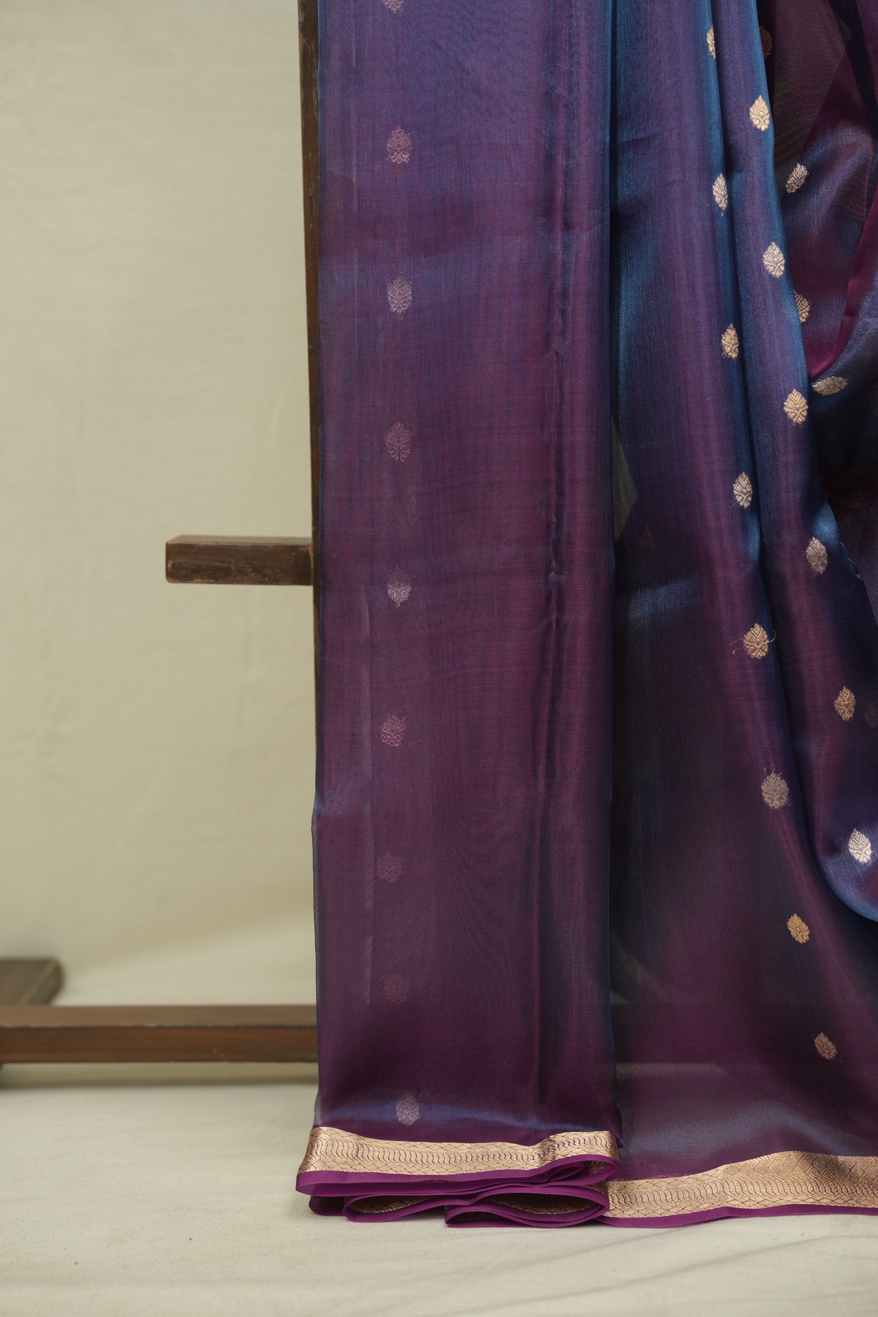 Dual Tone Purple Tissue Banarasi Silk Saree - SRDTPTBSS75