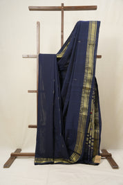 Royal Blue Cotton Paithani Saree - SRRBCPS587