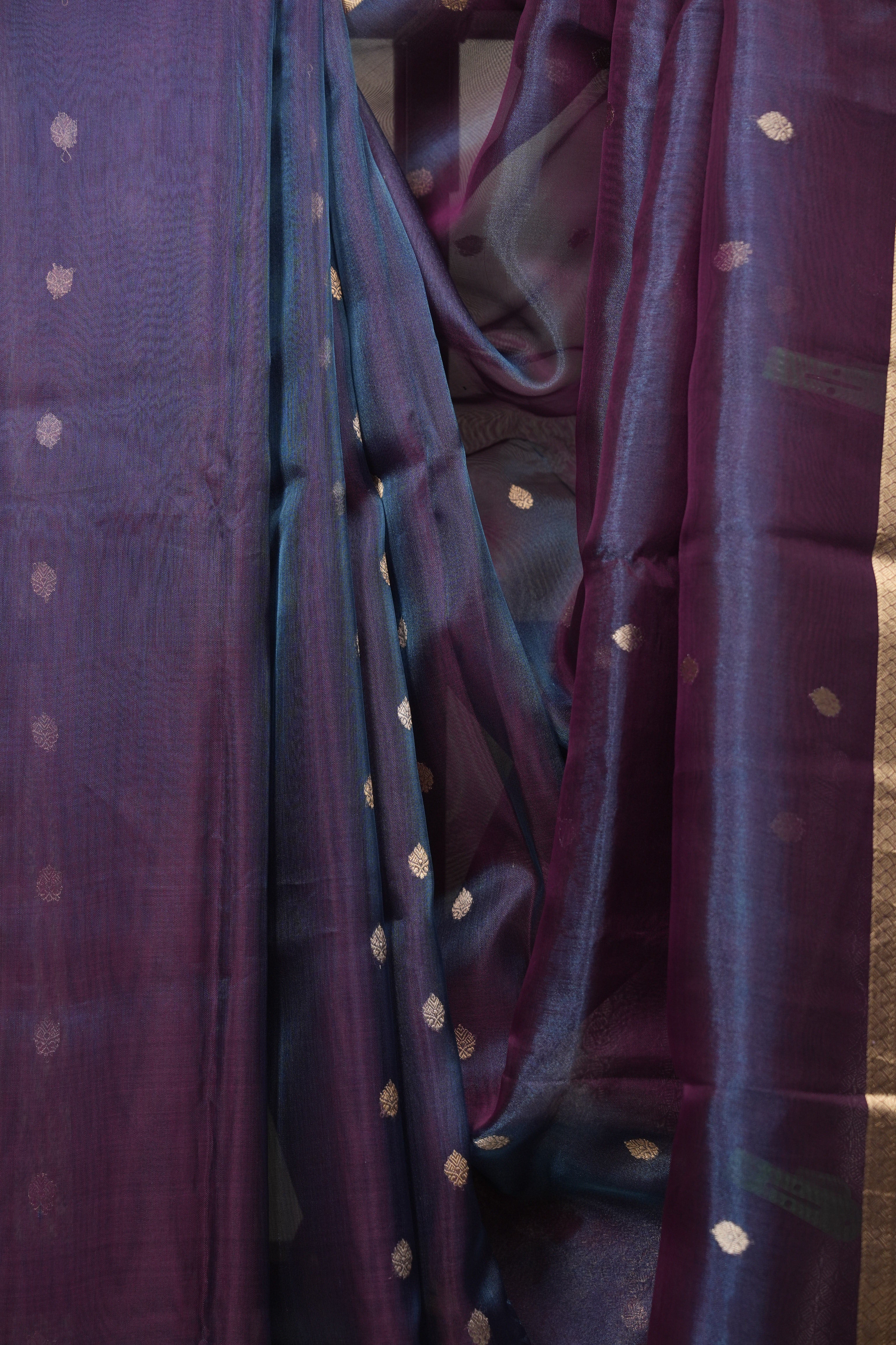 Dual Tone Purple Tissue Banarasi Silk Saree - SRDTPTBSS75