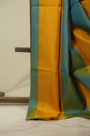 Blue - Yellow Soft Silk Saree - SRBYSSS468