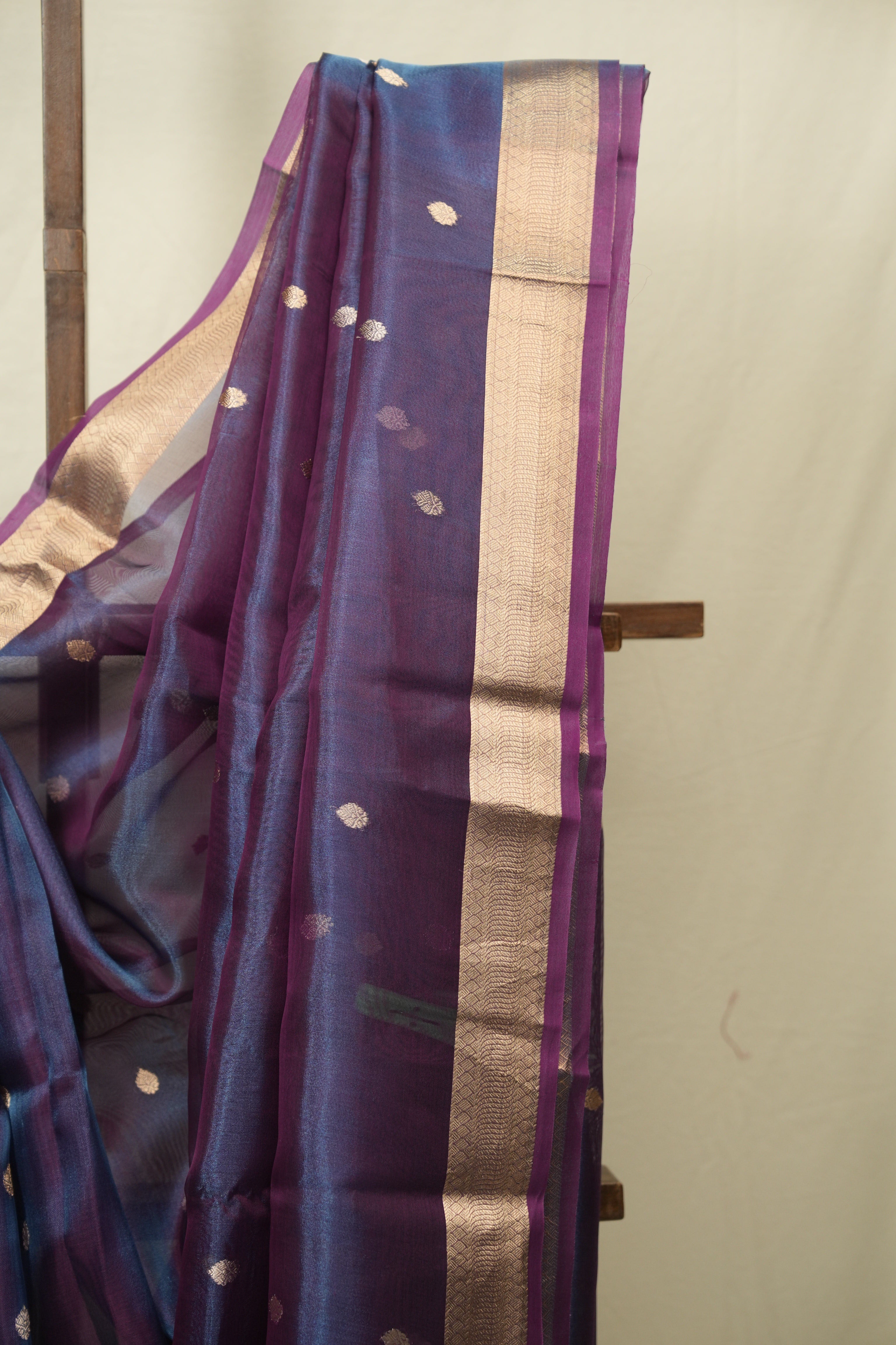 Dual Tone Purple Tissue Banarasi Silk Saree - SRDTPTBSS75