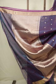 Dual Tone Purple Tissue Banarasi Silk Saree - SRDTPTBSS75