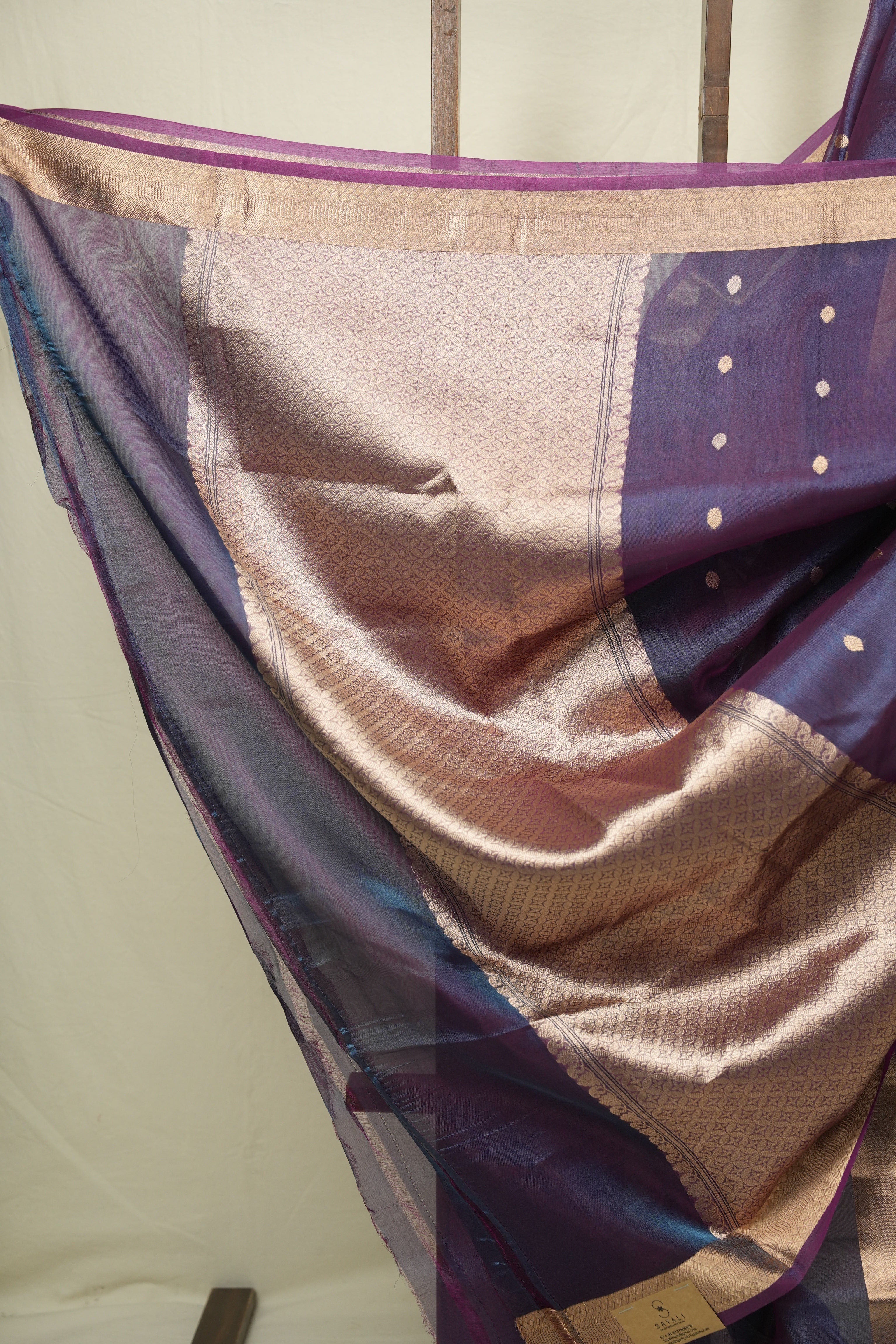 Dual Tone Purple Tissue Banarasi Silk Saree - SRDTPTBSS75