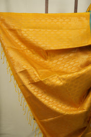 Blue - Yellow Soft Silk Saree - SRBYSSS468