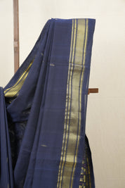 Royal Blue Cotton Paithani Saree - SRRBCPS587