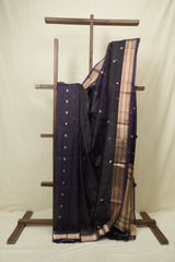 Deep Purple Tissue Banarasi Silk Saree - SRDPTBSS82