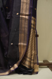 Deep Purple Tissue Banarasi Silk Saree - SRDPTBSS82