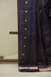 Deep Purple Tissue Banarasi Silk Saree - SRDPTBSS82