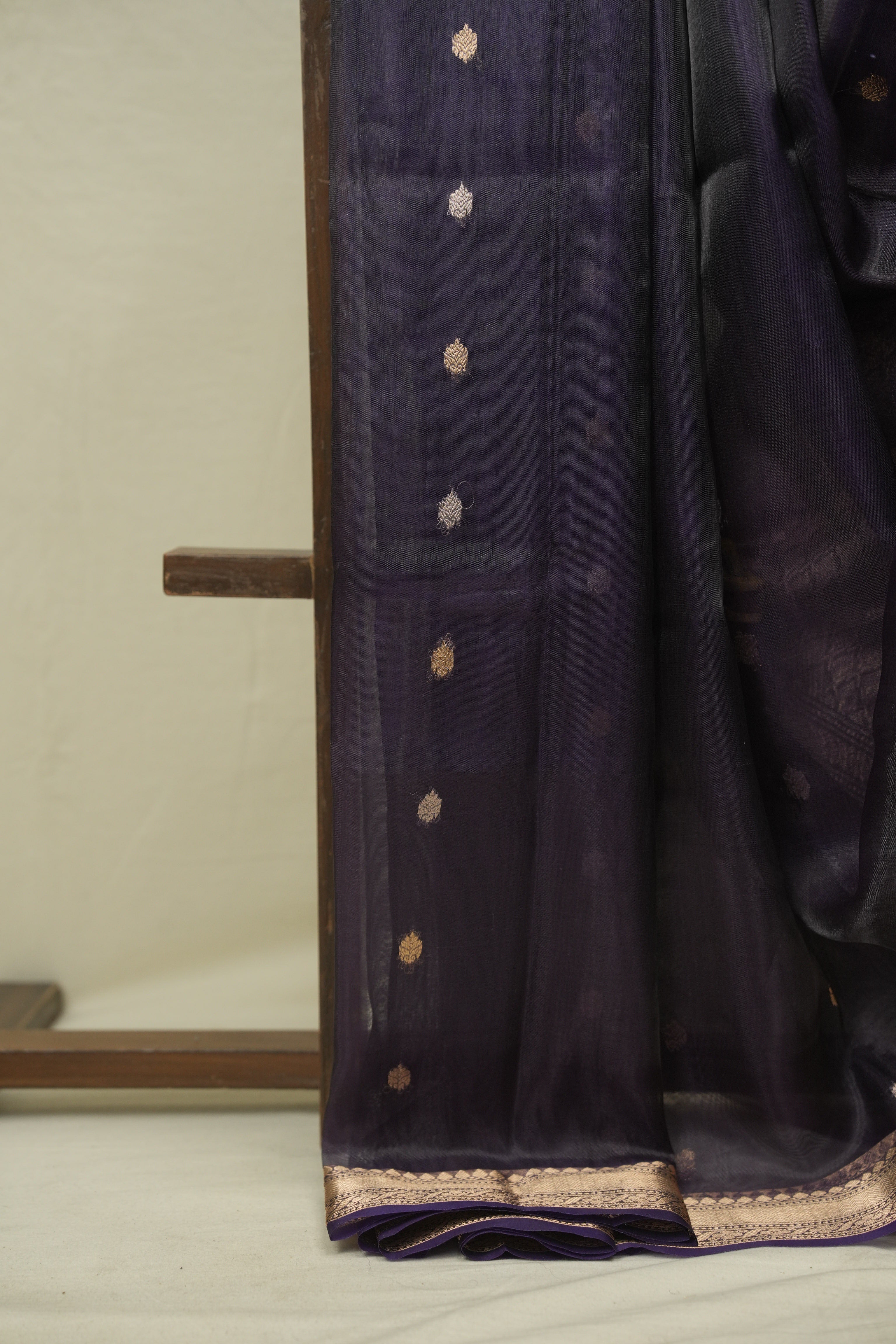 Deep Purple Tissue Banarasi Silk Saree - SRDPTBSS82