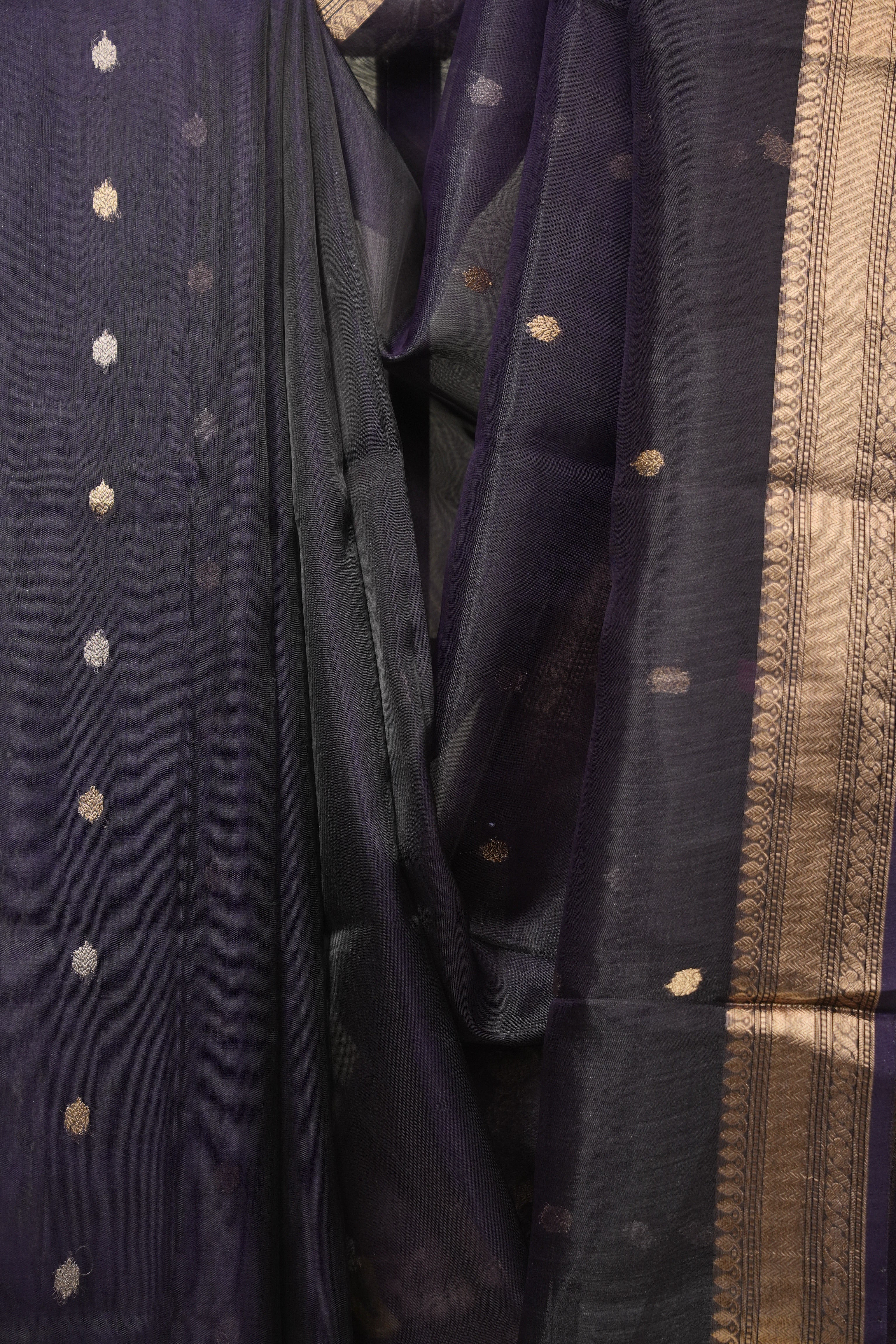 Deep Purple Tissue Banarasi Silk Saree - SRDPTBSS82