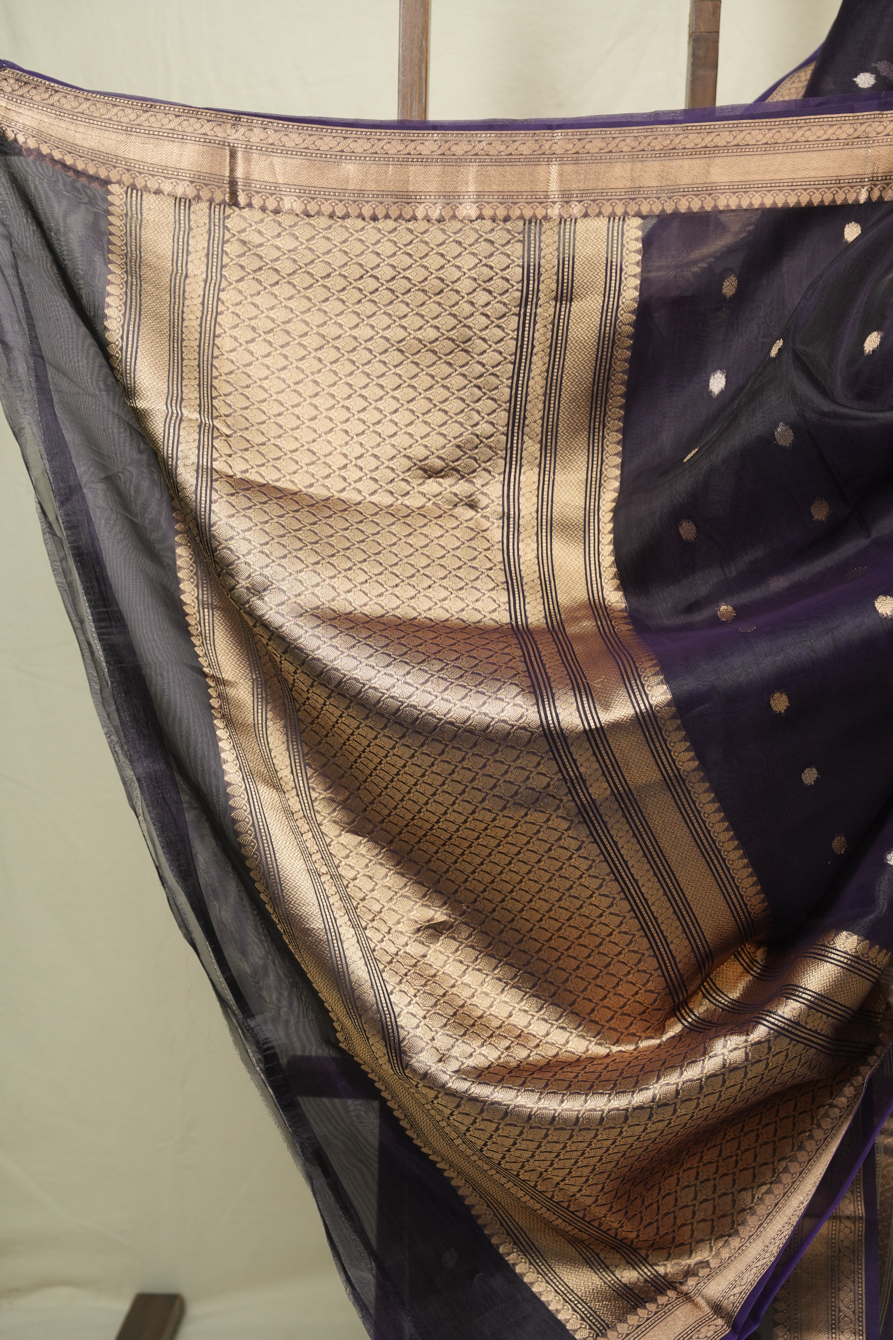 Deep Purple Tissue Banarasi Silk Saree - SRDPTBSS82