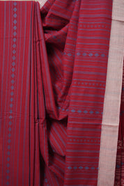 Red Bengal Cotton Saree - SRRBCS113