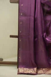 Plum Tissue Banarasi Silk Saree - SRPTBSS81