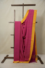 Rani Pink Bengal Cotton Saree - SRRPBCS114