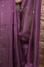 Plum Tissue Banarasi Silk Saree - SRPTBSS81