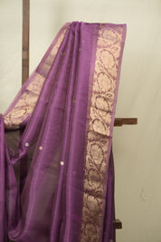 Plum Tissue Banarasi Silk Saree - SRPTBSS81