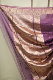 Plum Tissue Banarasi Silk Saree - SRPTBSS81