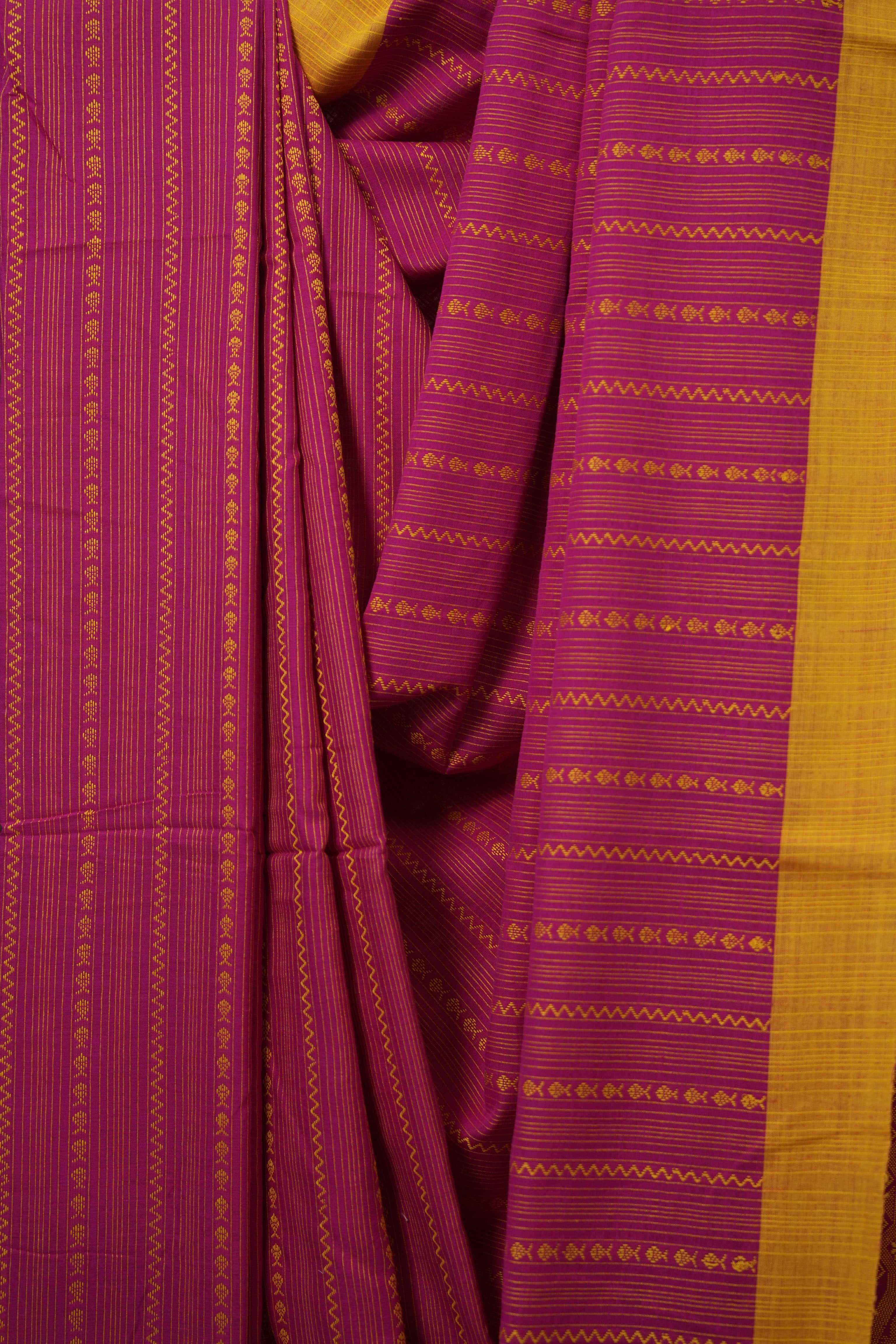 Rani Pink Bengal Cotton Saree - SRRPBCS114