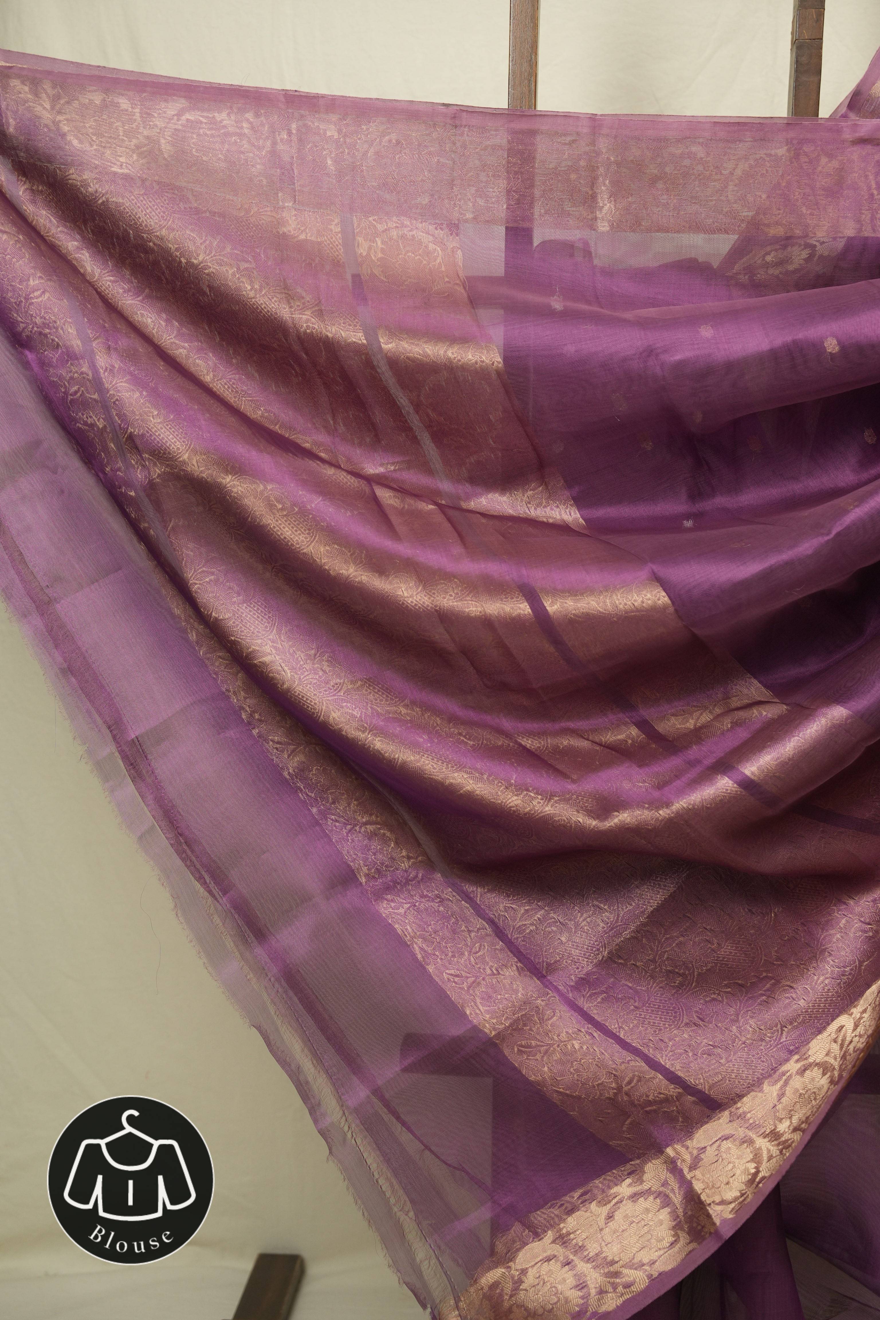 Plum Tissue Banarasi Silk Saree - SRPTBSS81