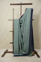 Teal Green Bengal Cotton Saree - SRTGBCS112