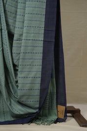 Teal Green Bengal Cotton Saree - SRTGBCS112