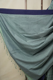 Teal Green Bengal Cotton Saree - SRTGBCS112