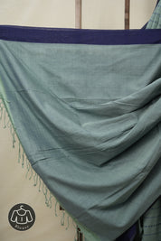 Teal Green Bengal Cotton Saree - SRTGBCS112