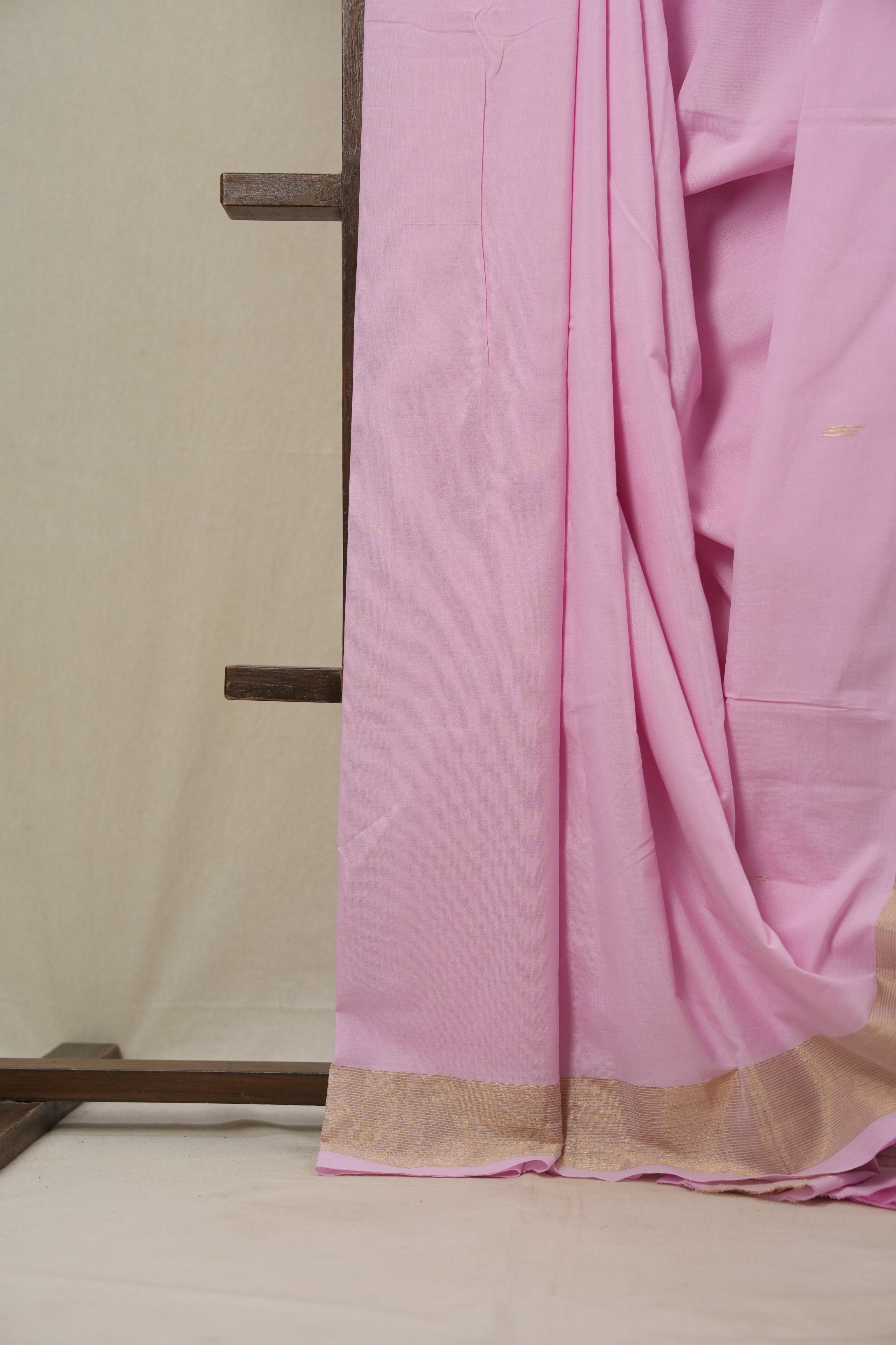 Baby Pink Cotton Paithani Saree - SRBPCPS594