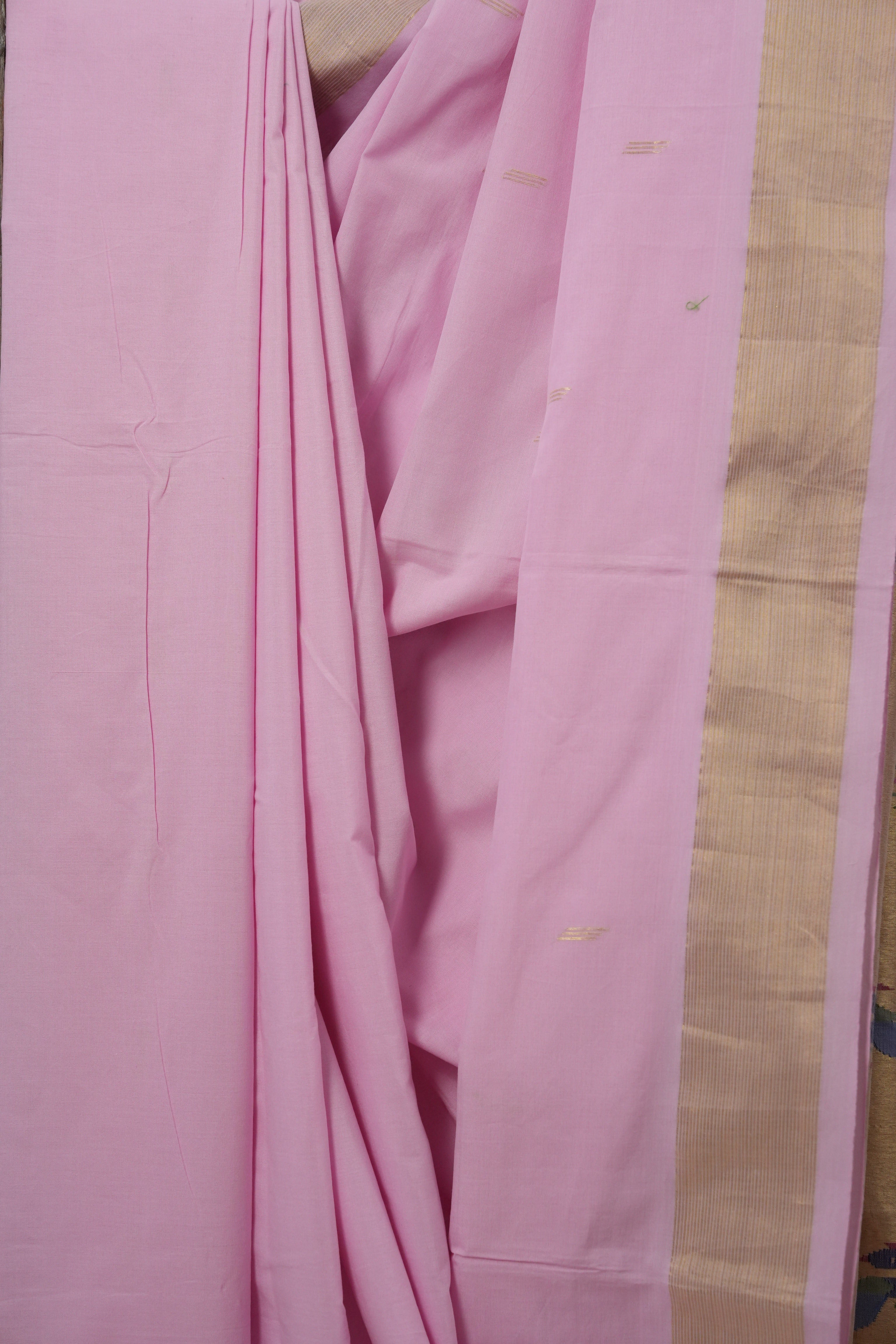 Baby Pink Cotton Paithani Saree - SRBPCPS594