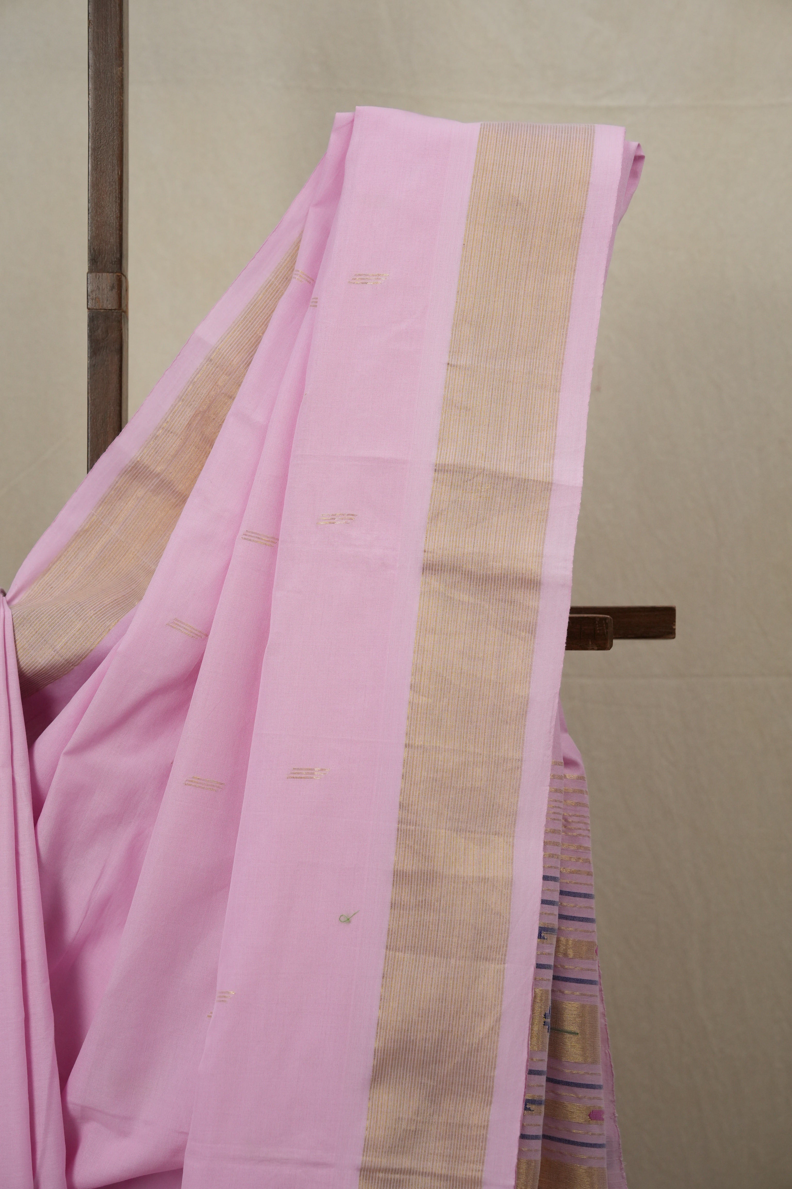 Baby Pink Cotton Paithani Saree - SRBPCPS594