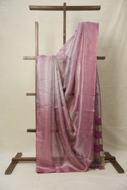 Deep Pink Silver Tissue Tussar Silk Saree - SRDPSTTSS595