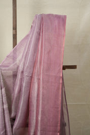 Deep Pink Silver Tissue Tussar Silk Saree - SRDPSTTSS595