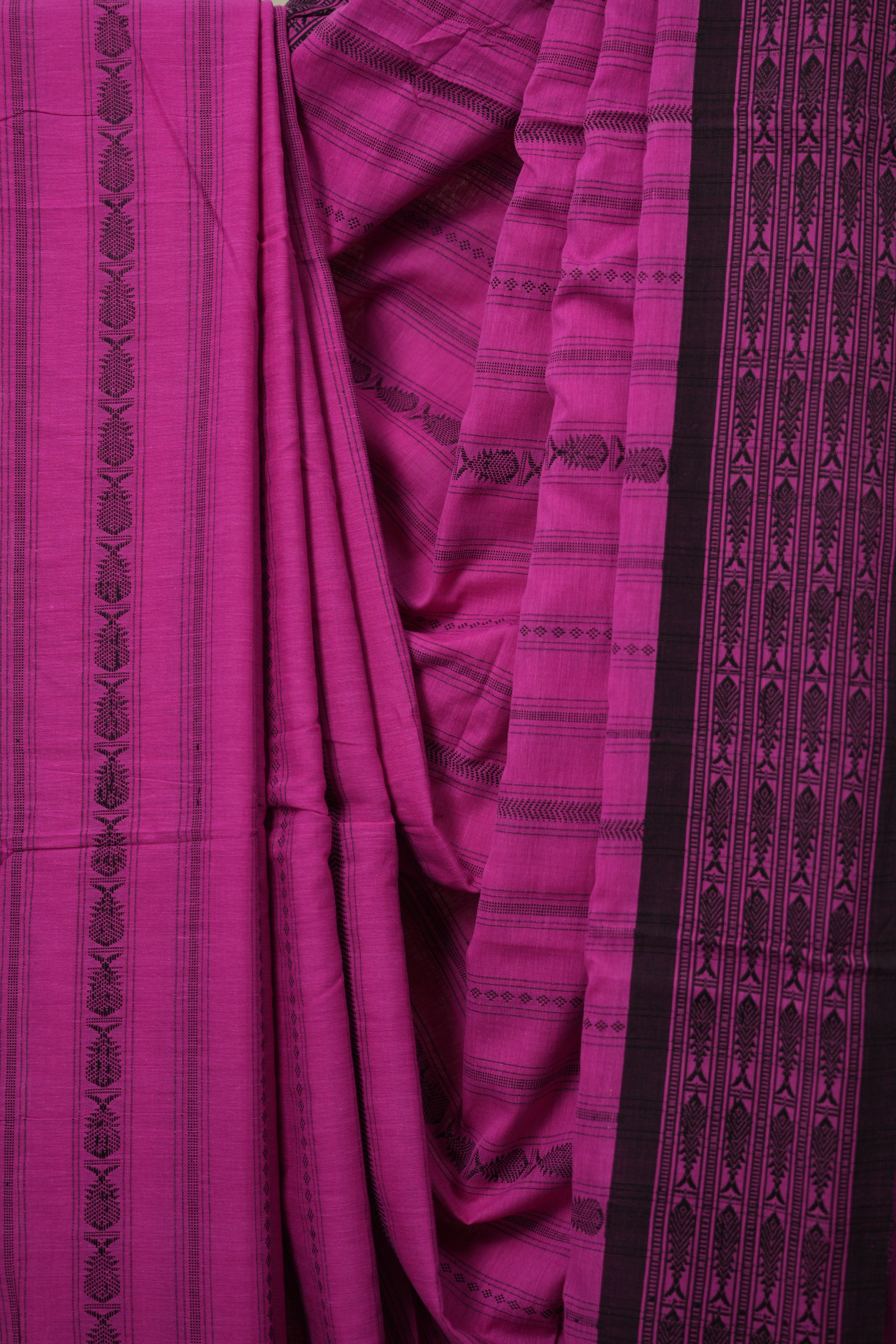 Pink Bengal Cotton Saree - SRPBCS110