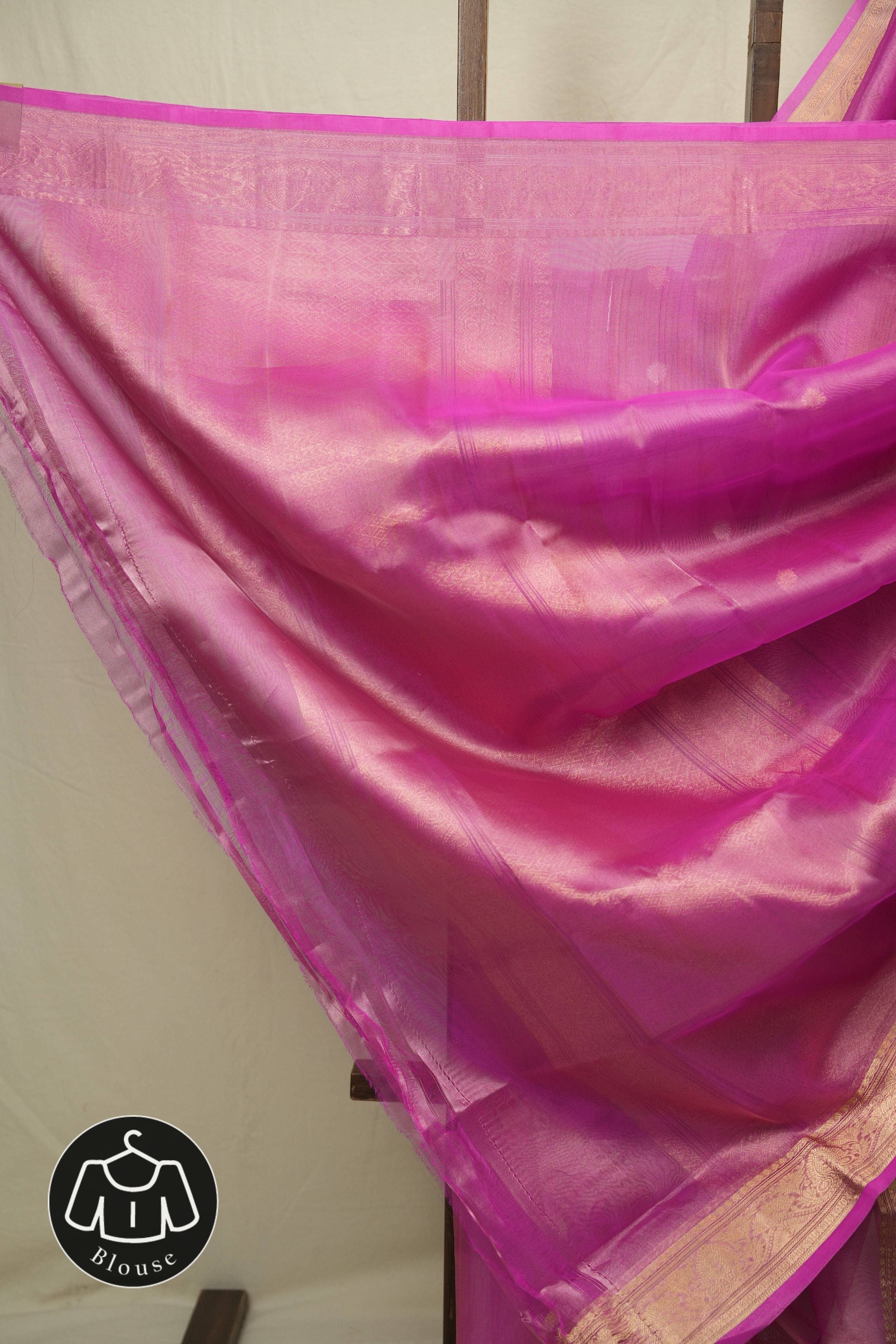 Pink Tissue Banarasi Silk Saree - SRPTBSS85