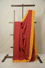 Red Bengal Cotton Saree - SRRBCS109