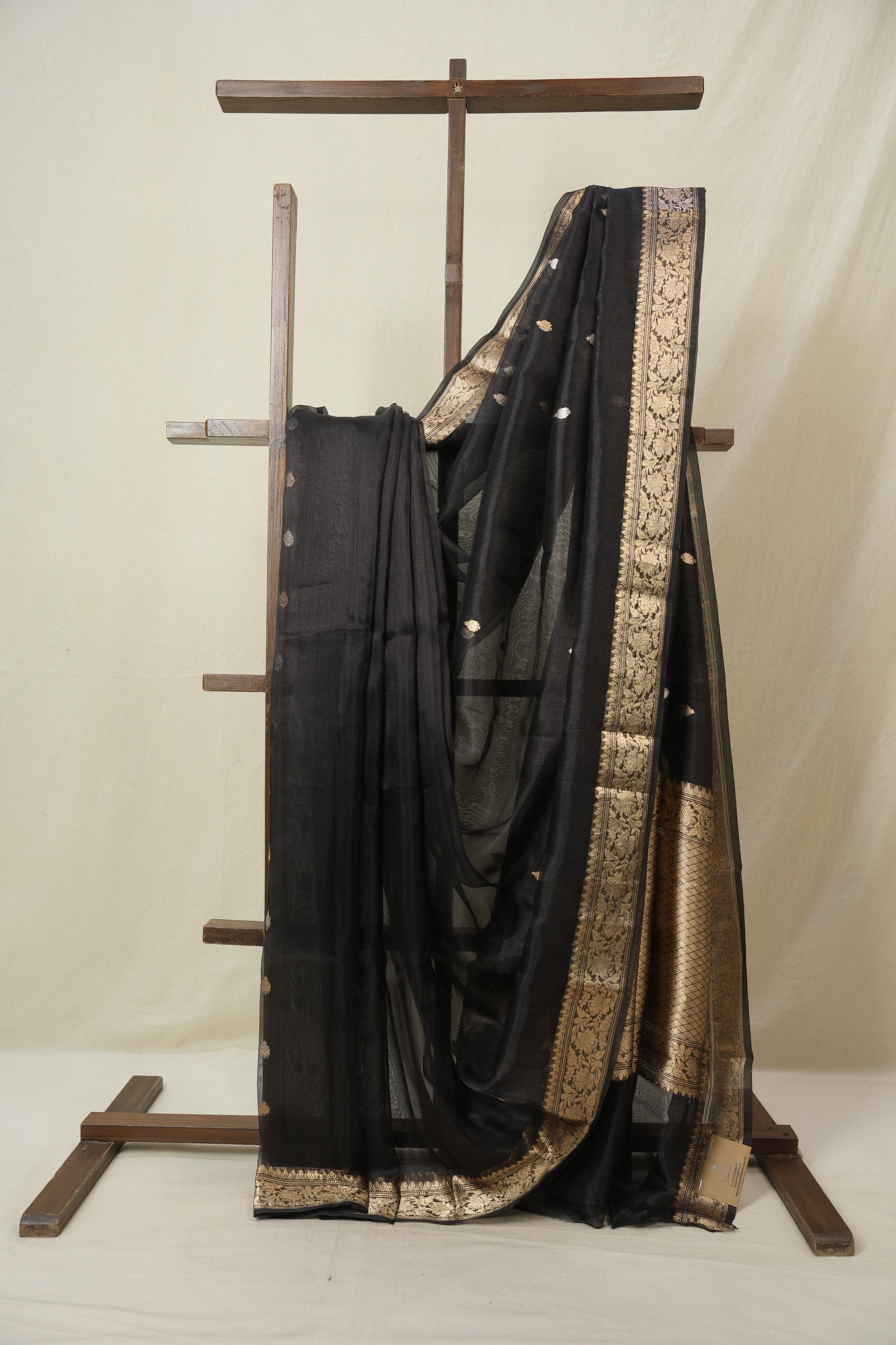 Black Tissue Banarasi Silk Saree - SRBTBSS51