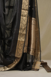 Black Tissue Banarasi Silk Saree - SRBTBSS51