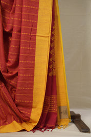 Red Bengal Cotton Saree - SRRBCS109