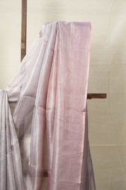 Silver Pink Copper Tissue Tussar Silk Saree - SRSPCTTSS594
