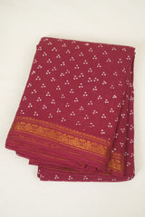 Magenta Sungudi Cotton Saree - SRMSCS197