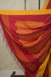 Red Bengal Cotton Saree - SRRBCS109