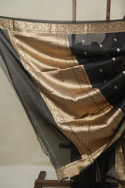Black Tissue Banarasi Silk Saree - SRBTBSS51