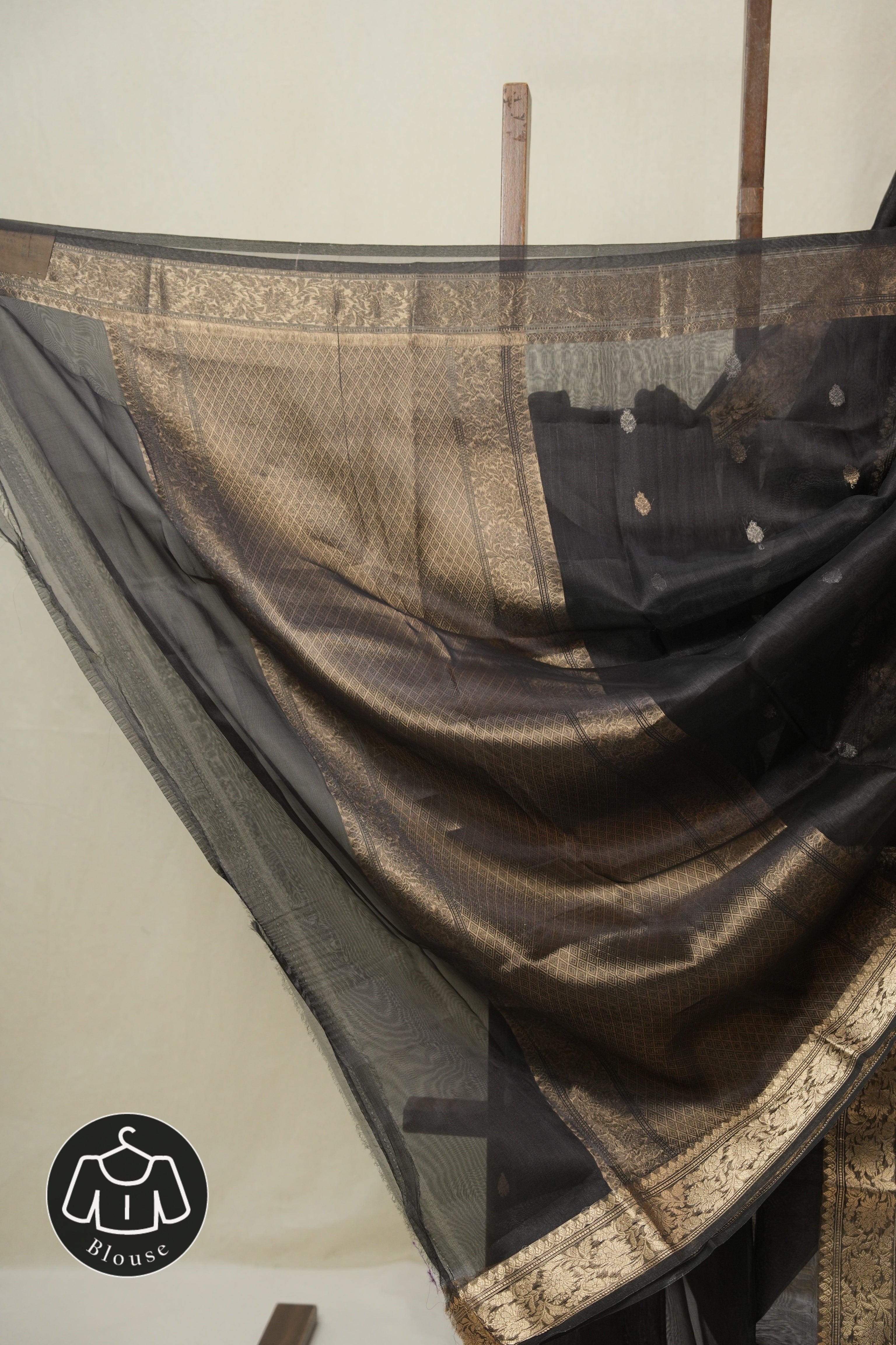 Black Tissue Banarasi Silk Saree - SRBTBSS51