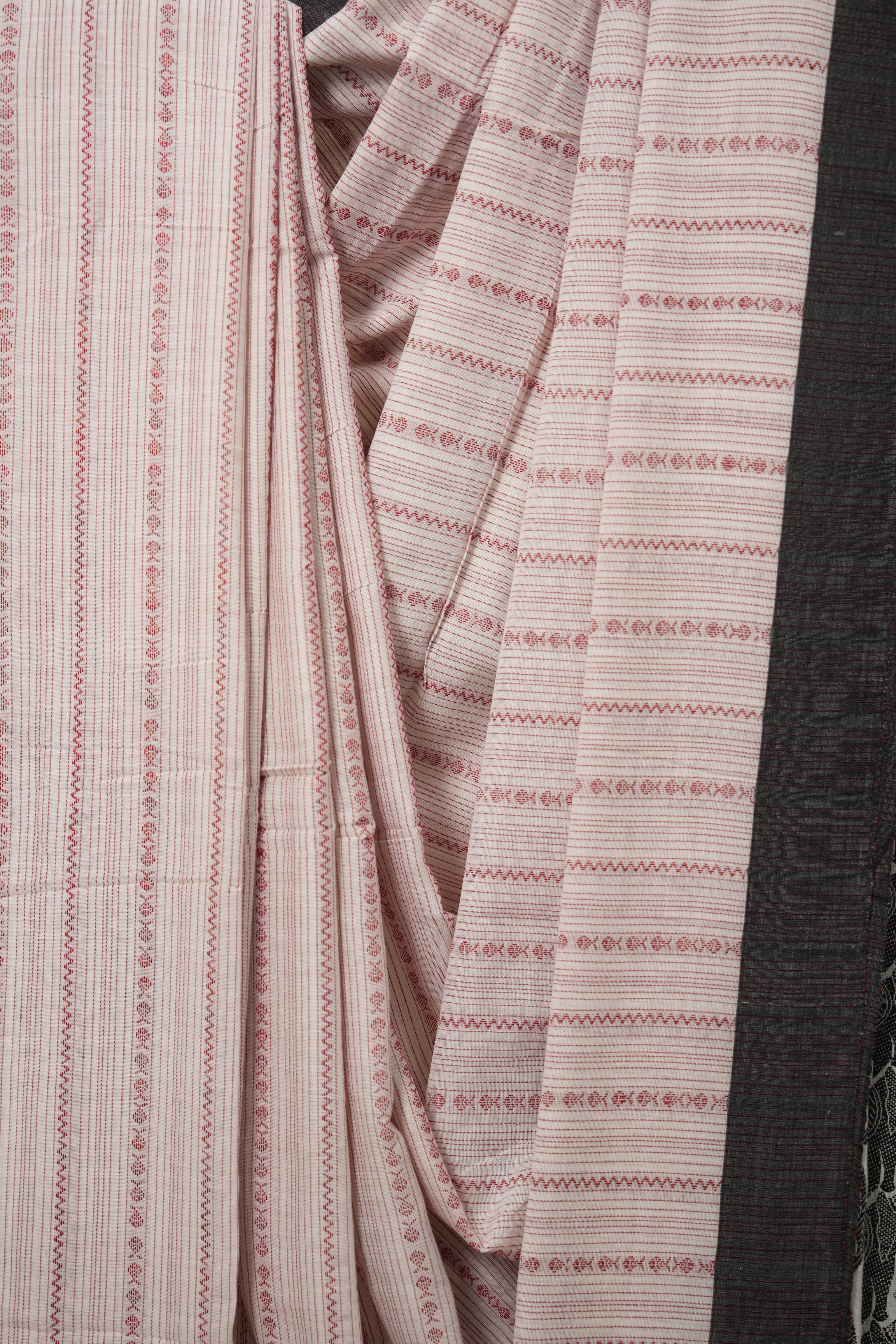 White Bengal Cotton Saree - SRWBCS104